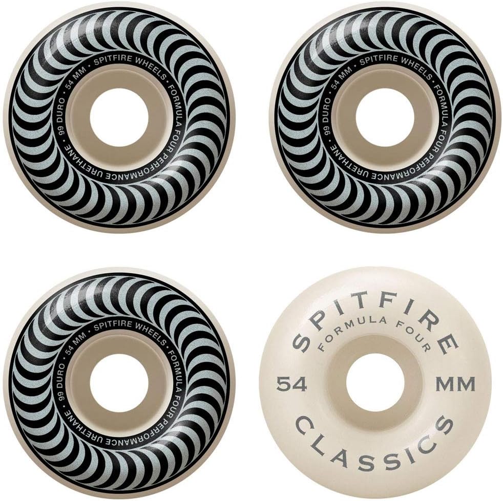 Spitfire Skateboard Wheels F4 Classics 99A Silver/White 54mm