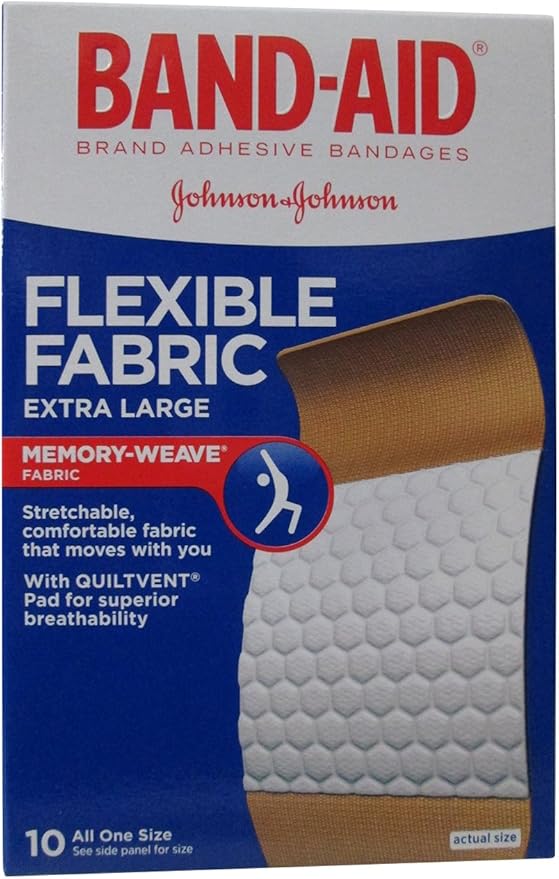 Johnson & Johnson BandAid Extra Large Flexible Fabric Adhesive