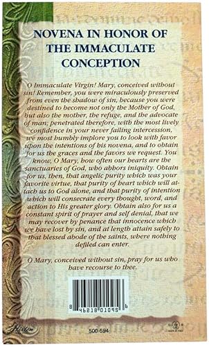 Miniatura 3 de William J. Hirten Tarjeta Santa Católica Deluxe con Oraciones Tradicionales (Concepción Inmaculada)