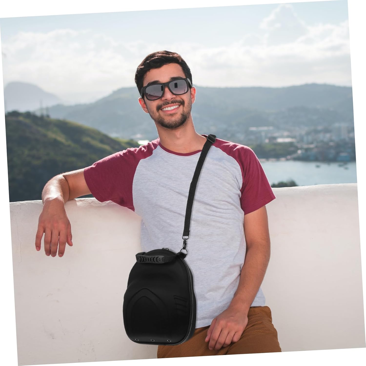 Hard Baseball Hat Bag Shoulder Strap Cap Storage Case for Travel Organizer for Baseball Caps Portable Hat Carrier