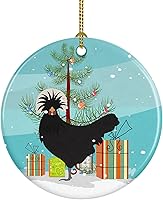 Vista 33 de Caroline's Treasures Bactrian Camel Adorno de cerámica de Navidad, decoración colgante de árbol de Navidad verde azulado para el hogar, vacaciones