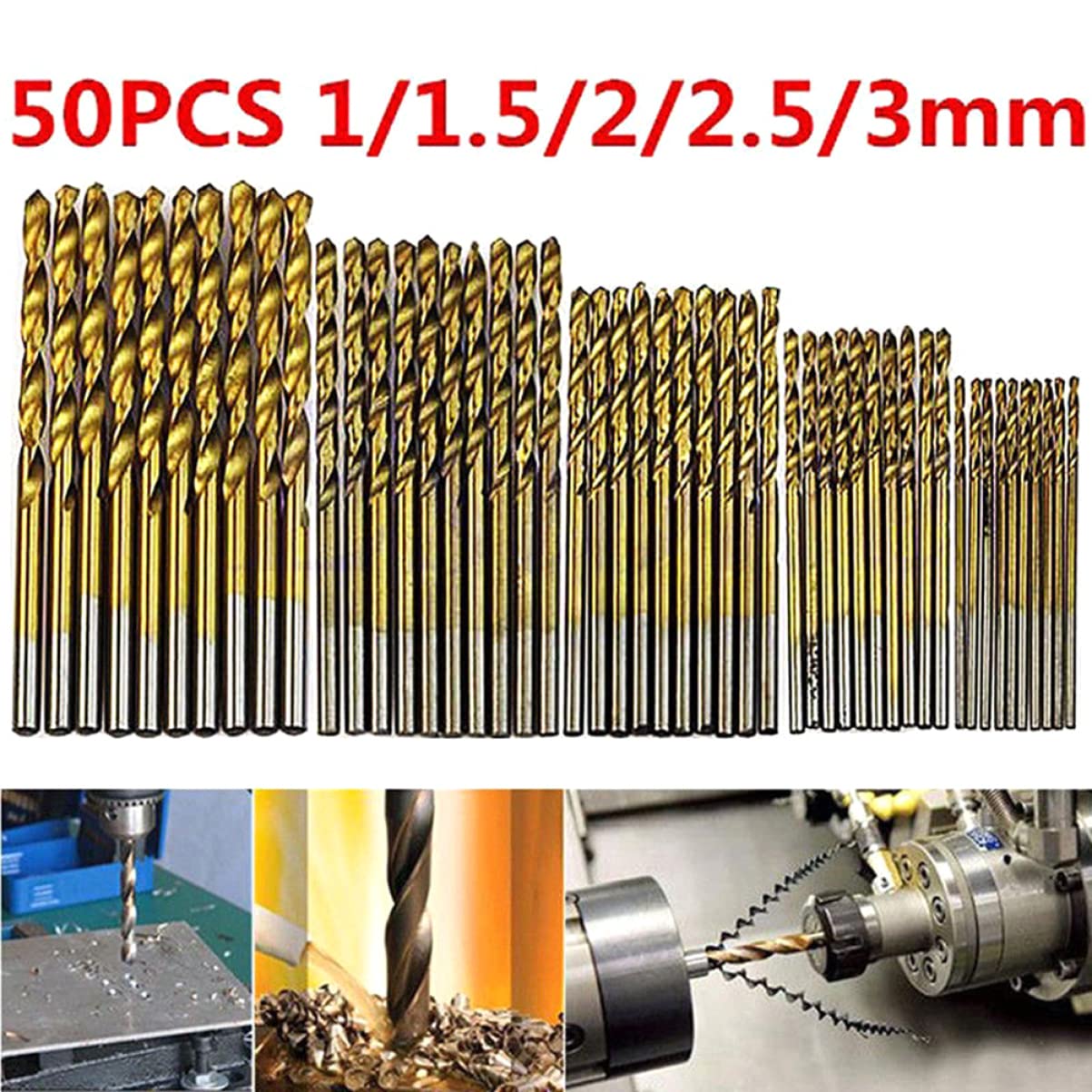 DOITOOL 150piezas Brocas De Precisión Hss Para Madera y Plástico Brocas De Alta Velocidad Para Uso y Construcción