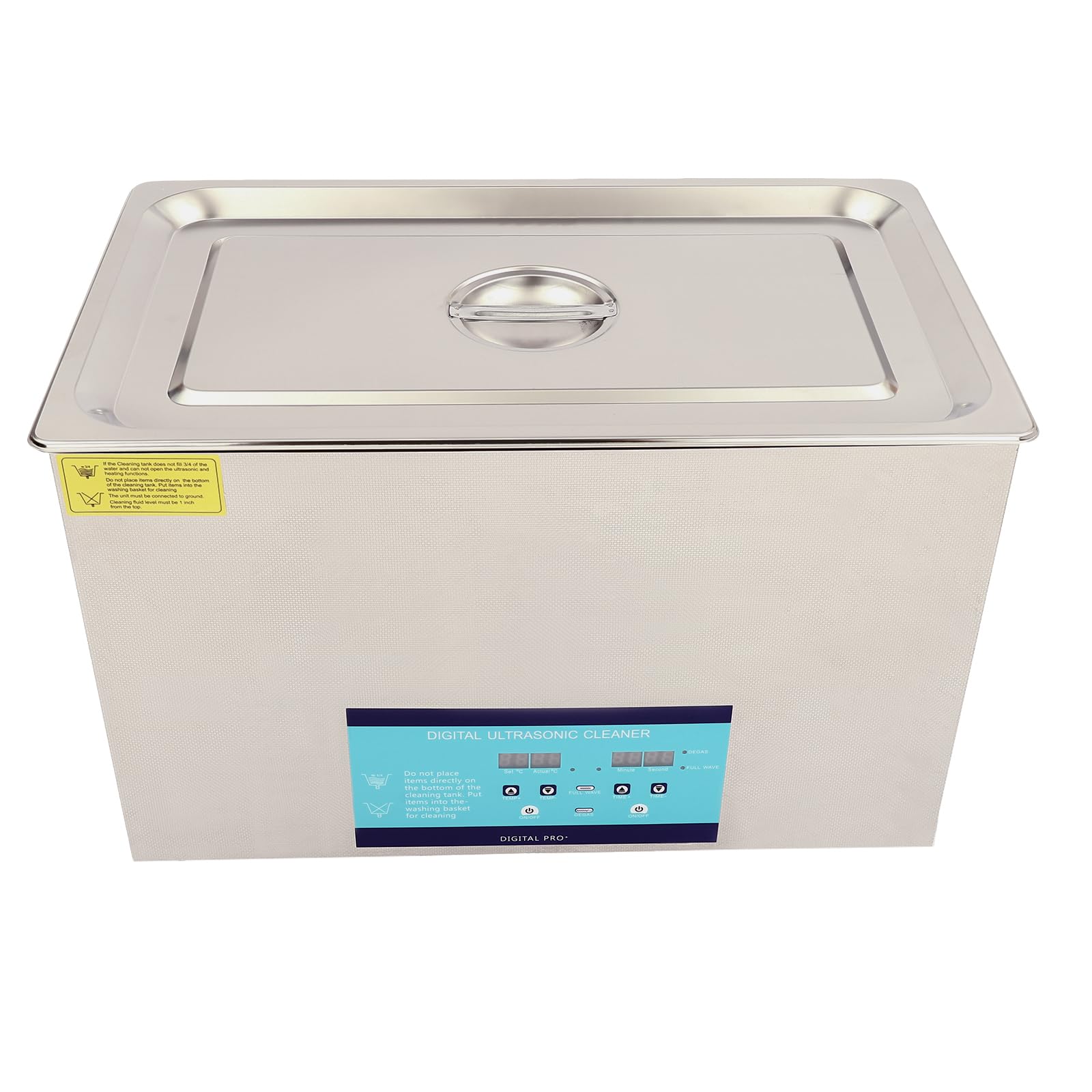 Limpiador ultrasónico de acero inoxidable, 600 W, 30 L, limpiador ultrasónico de gafas, 0-80 ℃, 28/40 KHz, dispositivo de limpieza ultrasónica industrial para joyas, instrumentos metálicos