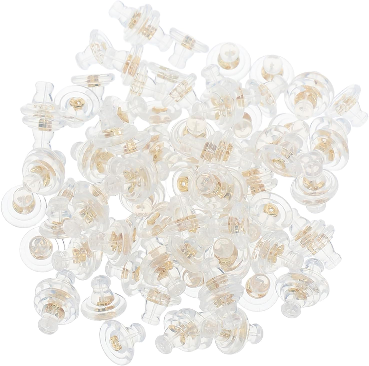100pcs Silicone Earring Backs Secure Support for Studs