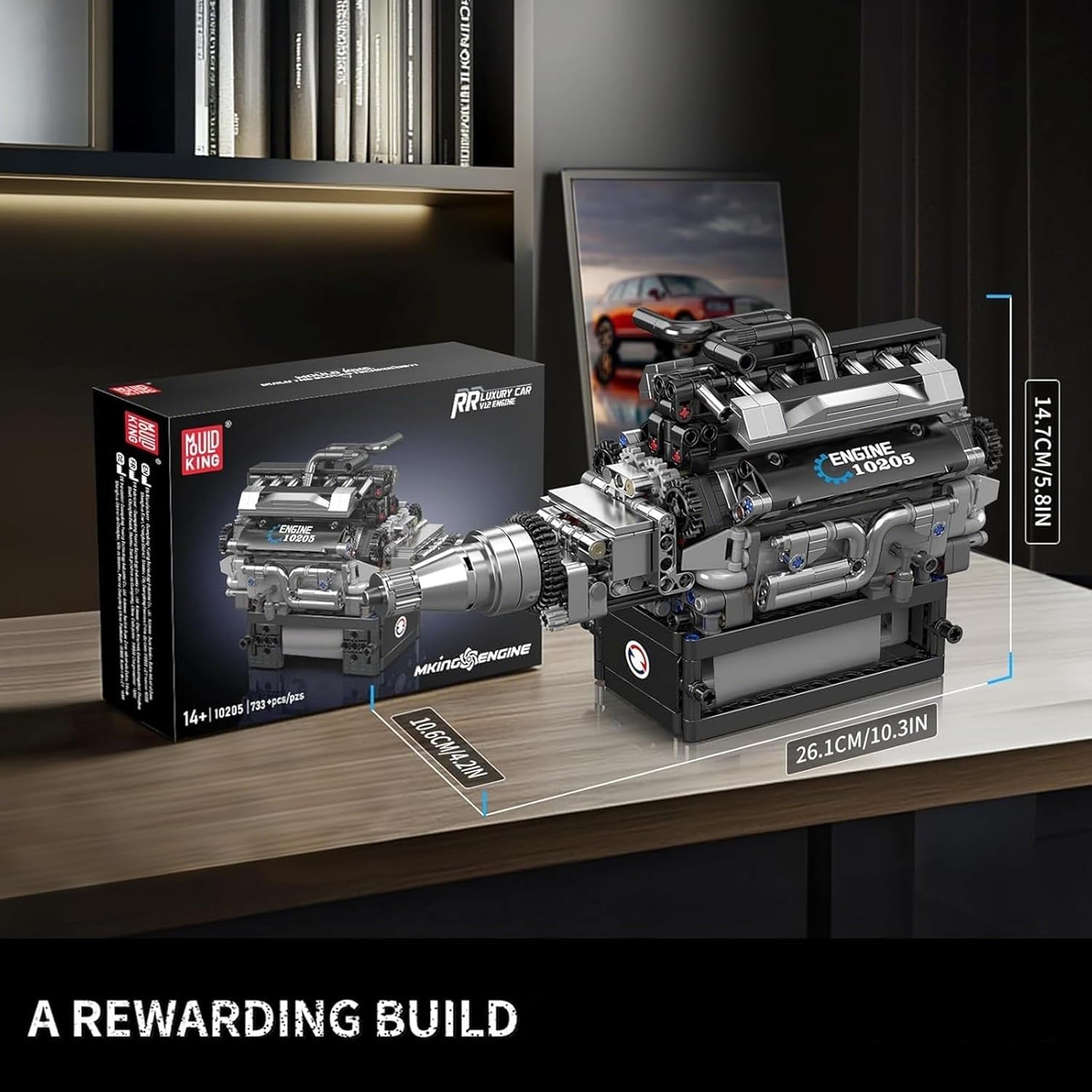 Amazon.com: Mould King 10205 V12 Engine Building Blocks Sets