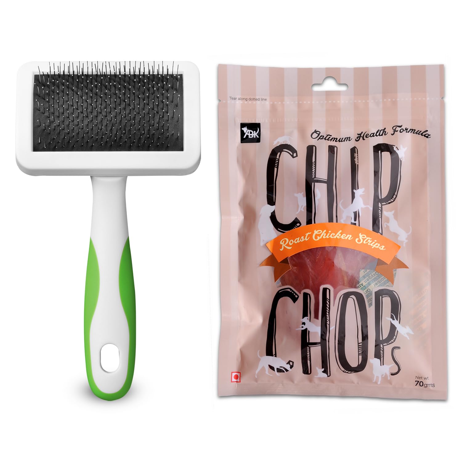 Andis Standard Medium Firm Slicker Brush for Pets and Chip Chops Roast Chicken Strips Dog Snacks (Combo Pack) (B07DGXL4Z1) Amazon Price History, Amazon Price Tracker