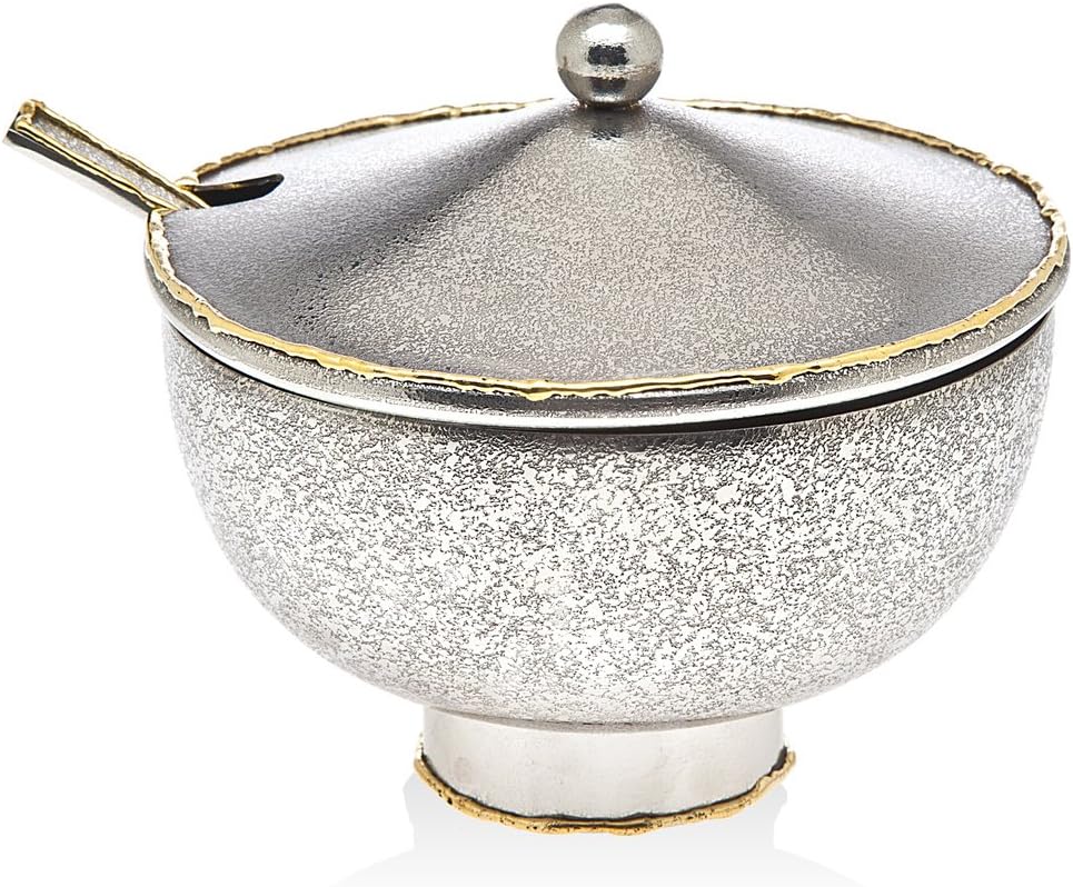 Godinger Jam Jar, Honey Jar, Seasoning Jar, with Spoon