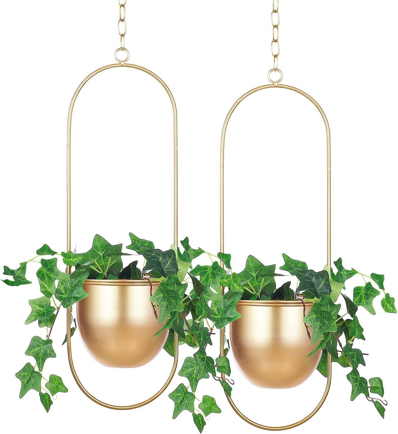 2 Pcs Hanging Planters for Indoor and Outdoor Plants, Wall