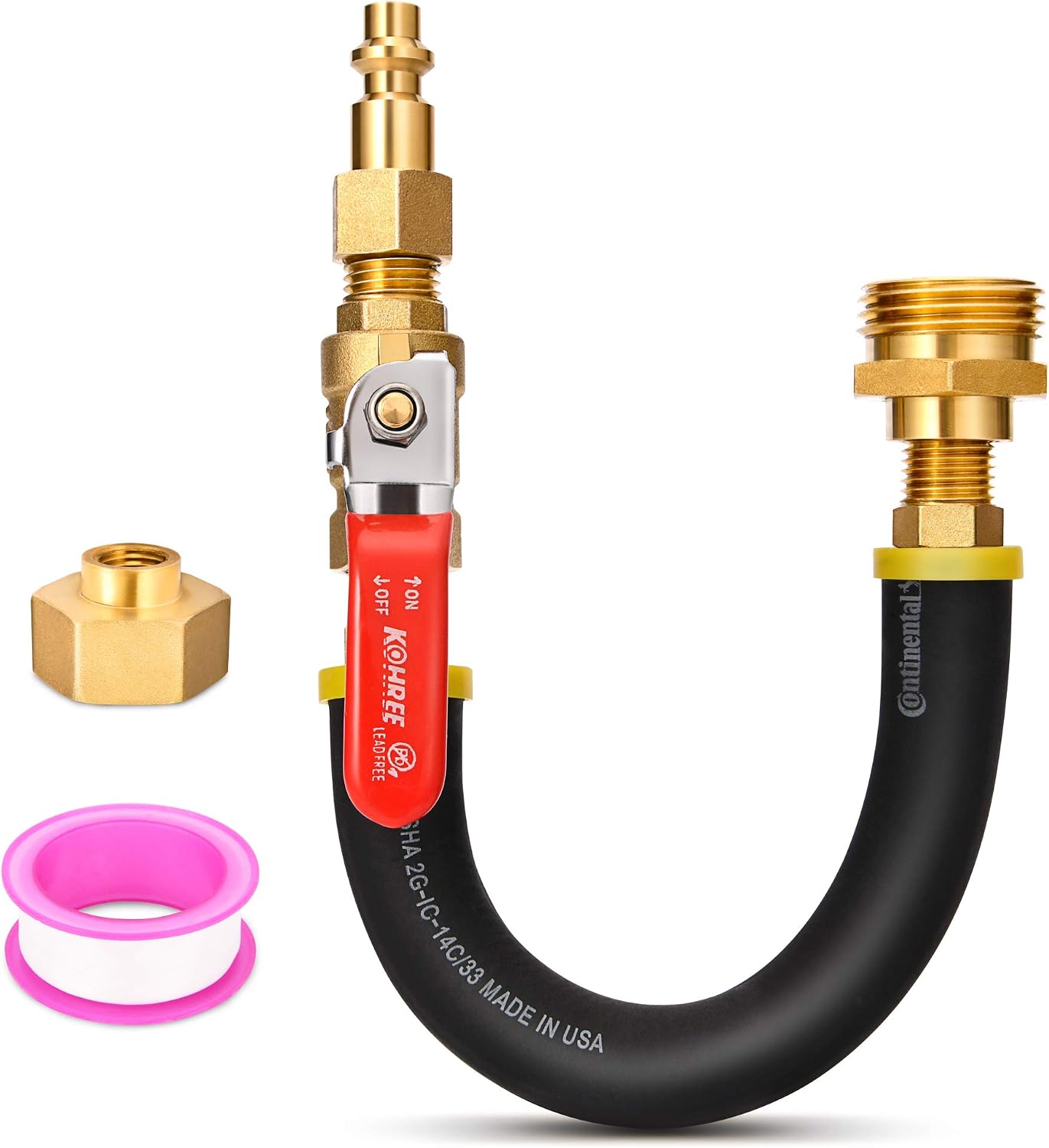 Kohree Winterize Sprinkler System for RV, Air Compressor Quick - Connect Plug to 3/4" Garden Water Hose Faucet Blow Out Fitting Adapter for Motorhome Boat Camper and Travel Trailer
