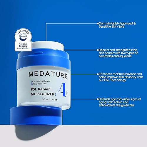 Miniatura 2 de PSL Repair Moisturizer II-Daily Moisturizer Crema facial con ceramidas para piel seca y sensible, hidrata, fortalece la barrera cutánea, calma el