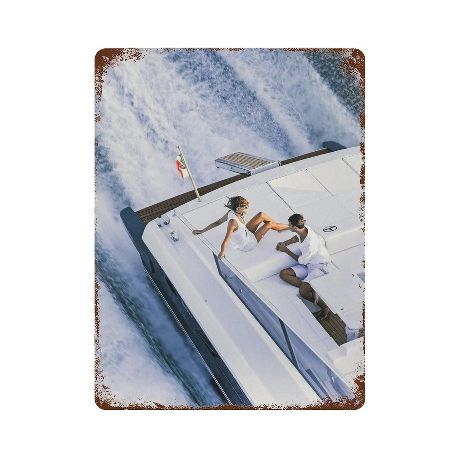 xiaoxiaoshen Boat Poster, Photography Prints,5 Wall Decor Art Metal Tin Poster Modern Home Decor Art Home Bar Shop Decorations Vintage Sign 40x30cm