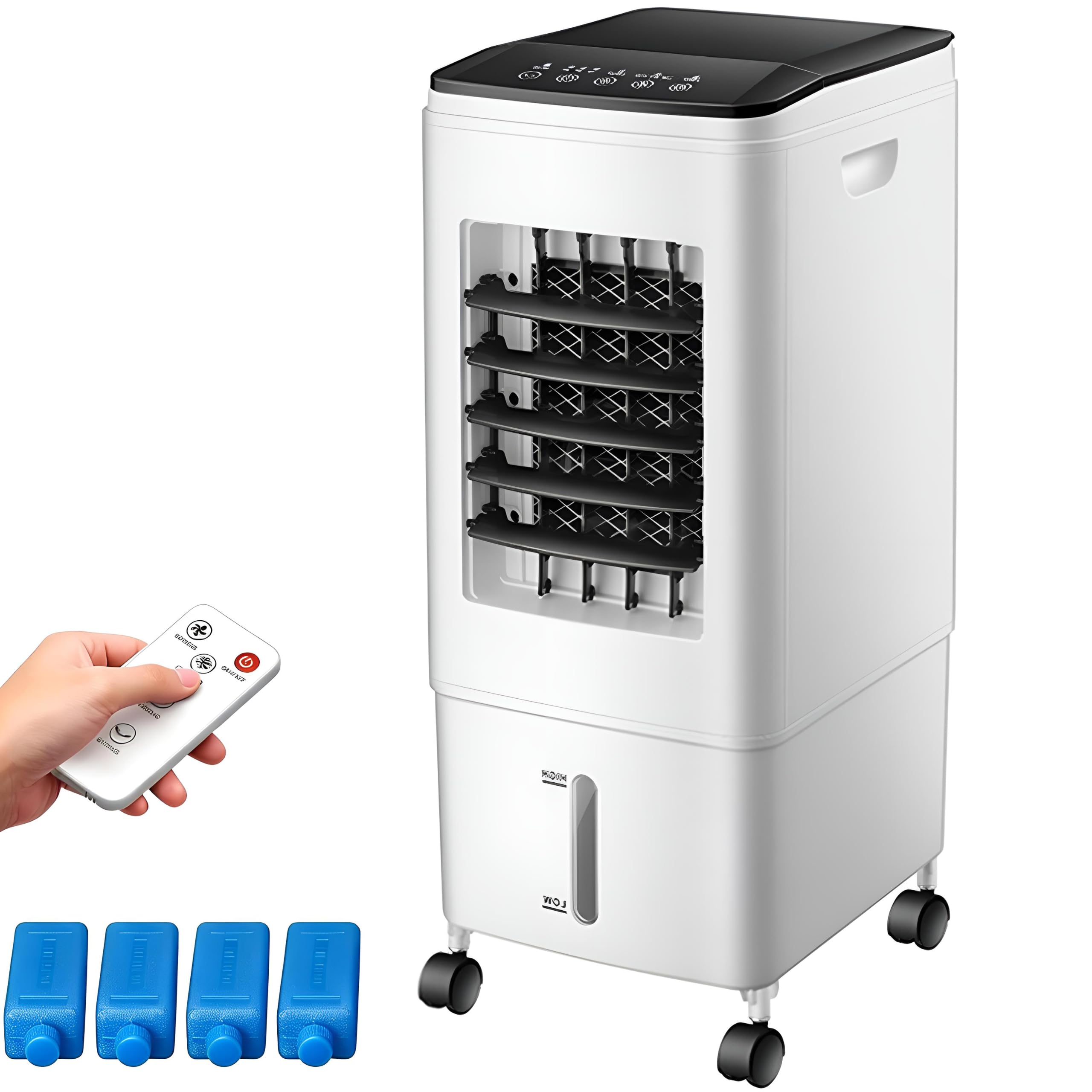 Zihpil Evaporative Air Cooler Fan with Remote Control and 6L Water Tank(Remote control version)