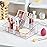 Vtopmart 1 Tier Clear Makeup Organizer, Cosmetic Storage for Dresser Countertop and Bathroom Vanity, Beauty Holder for Lipstick Brush Skincare