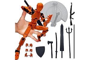 3D Printed Pro-action Enlarge 8.1" Figure with Interchangeable Accessories & Arms (Orange)