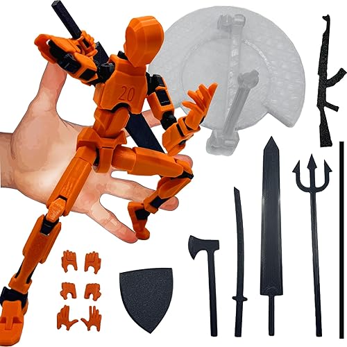 Miniatura 7 de QAONIE Grandes figuras de acción multiarticuladas, figuras de acción de impresión 3D, juguetes mecánicos de viento de cuerpo completo, figuras de