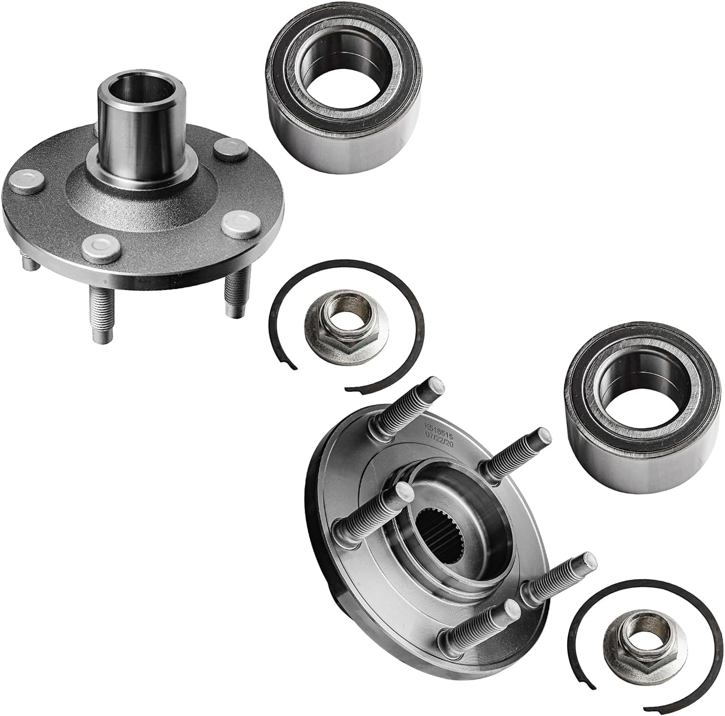 Detroit Axle - Front Wheel Bearing Hub Assembly Replacement for Ford Escape Mazda Tribute Mercury Mariner - 2pc Set