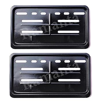 Ramanta Activa Number Plate Frame | Metal Body Motorbike High Security Number Plate Frame Holder Protector HSRP Frames Compatible with for Activa (Front-Rear Set of 2) (Size 21.8 x 12.5 cm, Black)
