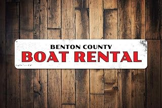 Boat Rental Sign Personalized County Name Boating Location Sign Metal Beach House Decor Metal Boating Sign t Outdoor Street Sign/Subway Sign 4x16 inch, Tinsign4x16a1010