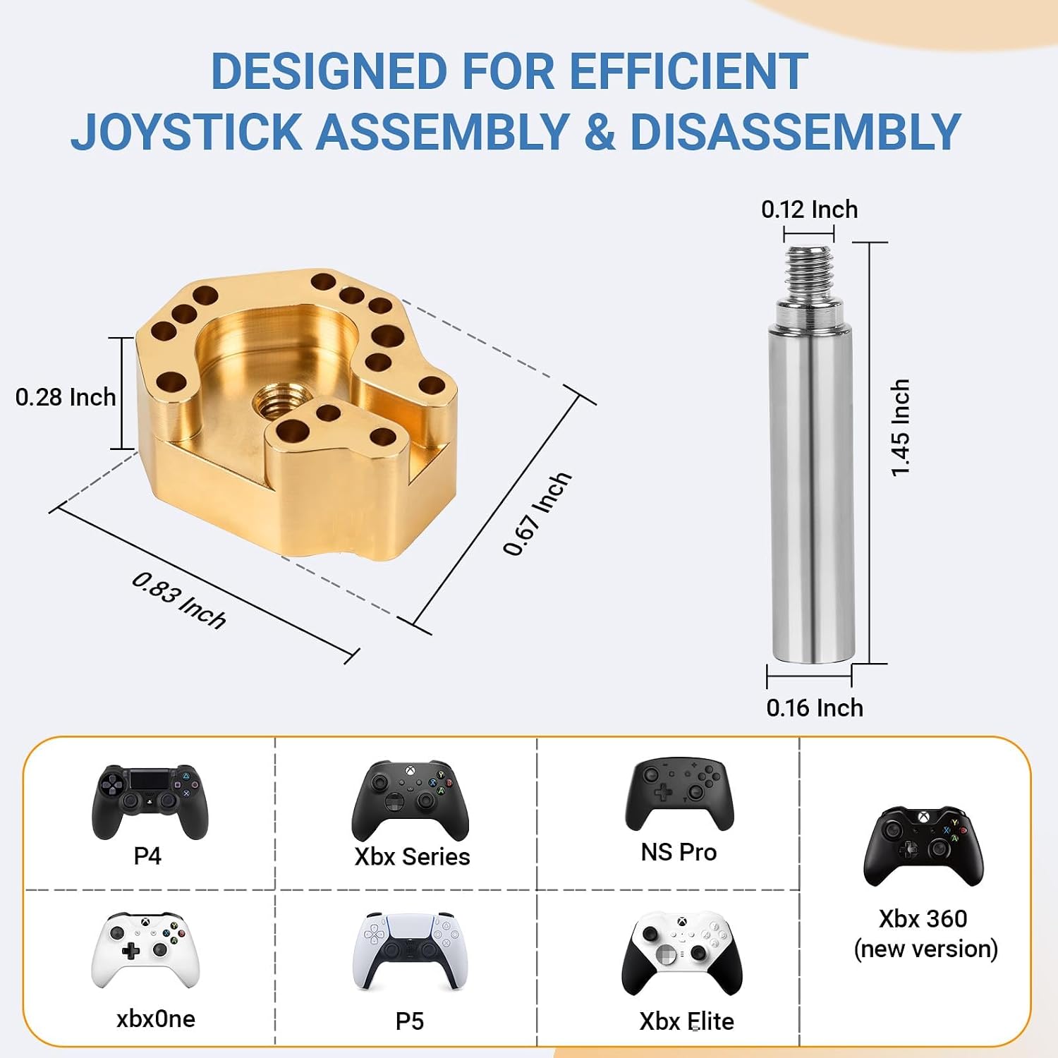 Joystick Soldering Iron Tip with Adapter for P5, P4, Xbox Series X/S & Switch Pro, Multi-Hole Chrome-Plated Copper Tip for Fast Desoldering, Controller Stick Drift Fix Kit, High Heat Conduction