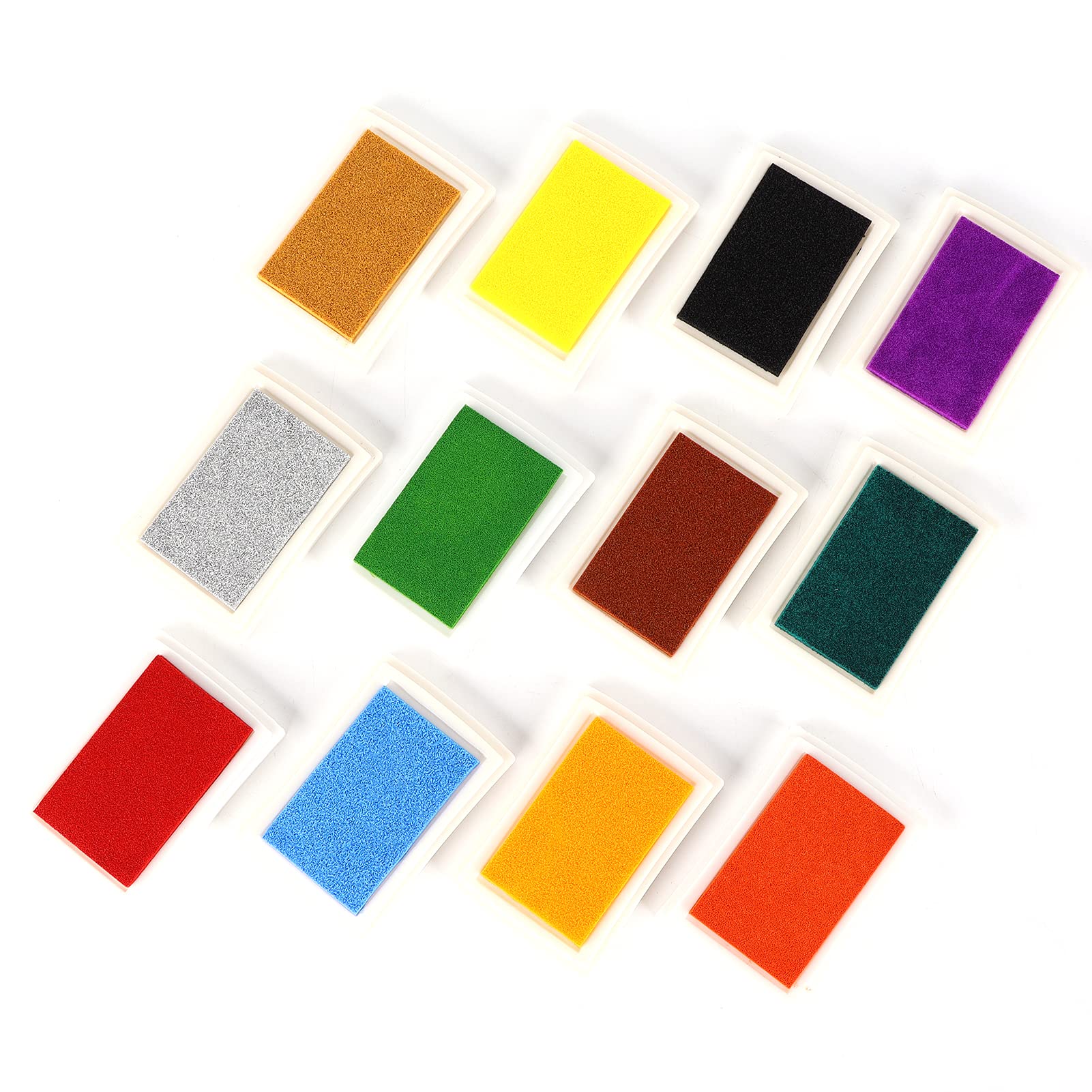 Set di blocchi di timbri in acrilico Timbri artigianali premium con 12 tamponi di inchiostro colorati 4 blocchi trasparenti 2 sigilli trasparenti per creazione di biglietti
