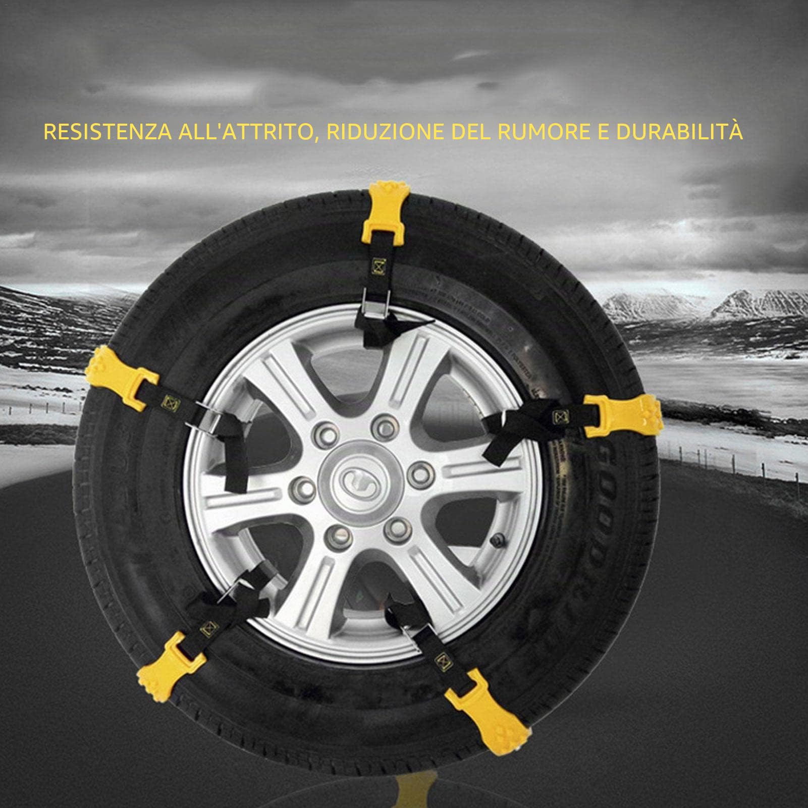 CATENE DA NEVE DA NEVE ANTISCIVOLO – ADESIVO Fango auto forte durevole per tutta la stagione, catene per pneumatici fantasia per SUV