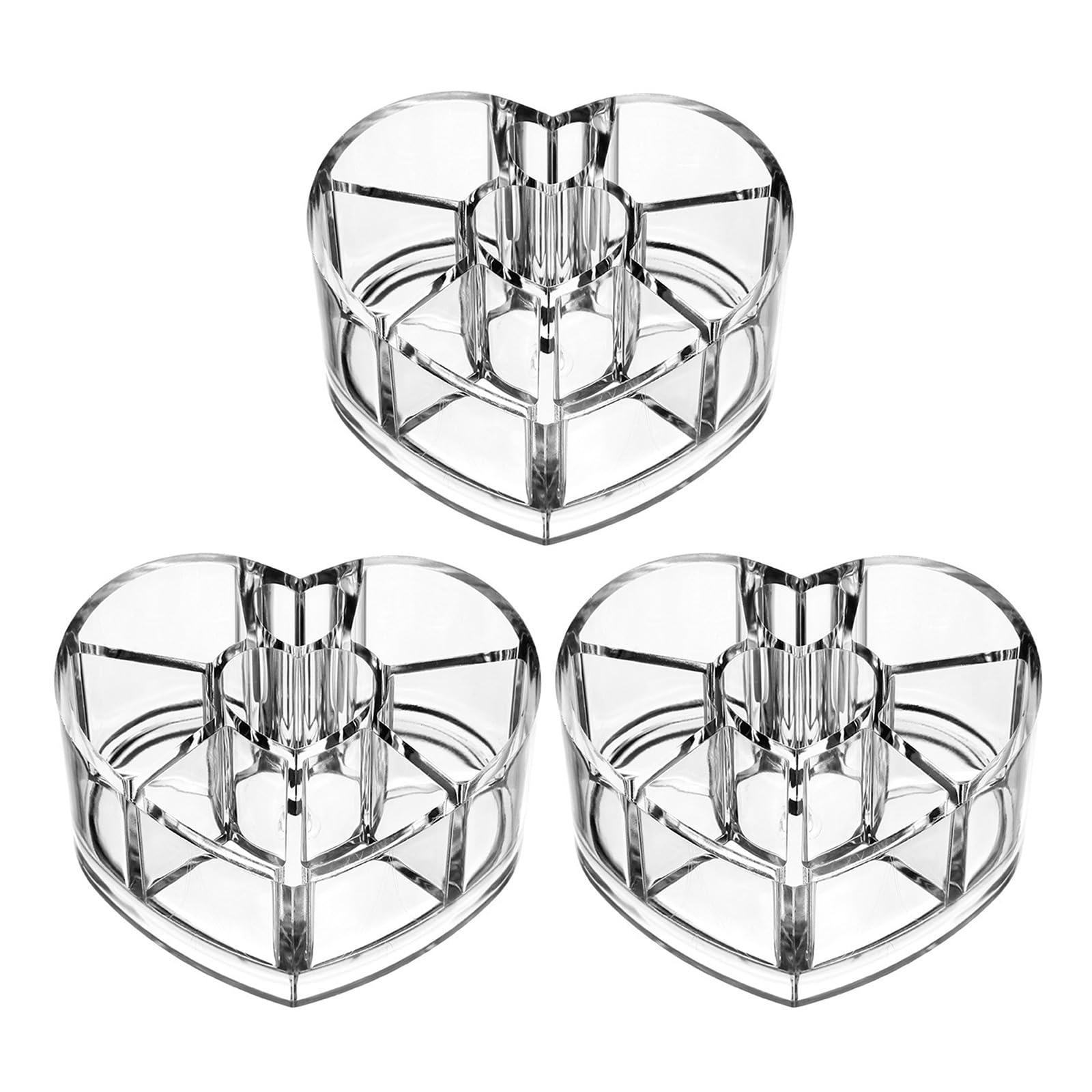 Kalttoy Vanity Organizers for Cosmetics Stationery Heart Shape Storage Container Lipsticks Display Holders Bathroom Desktop Large Capacity Lipsticks Holder