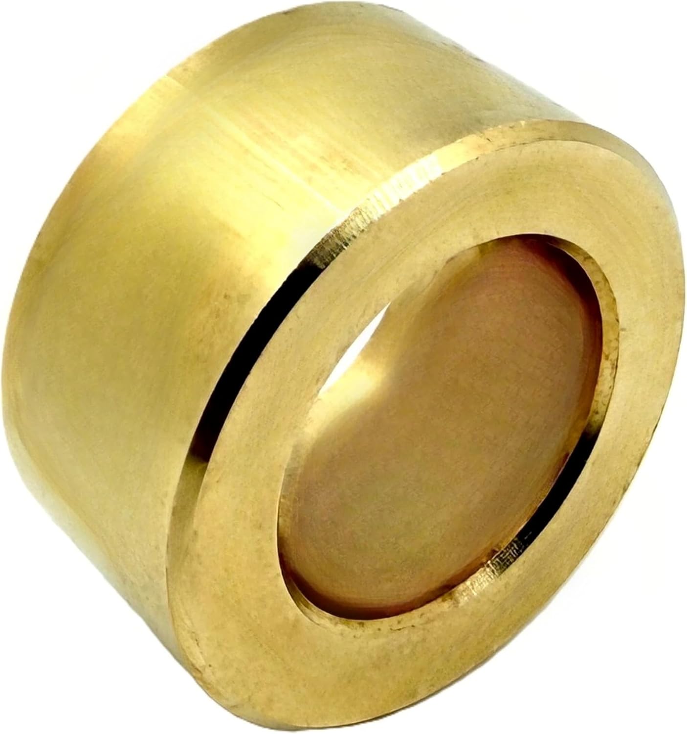 1” to 1/2” ID Arbor Hole Reducer Bushing, Brass Wheel Center Reducing Adapter for 1/2 inch Wide Wheels, Compatible for use on 1/2” Shaft Bench Motors & Buffers