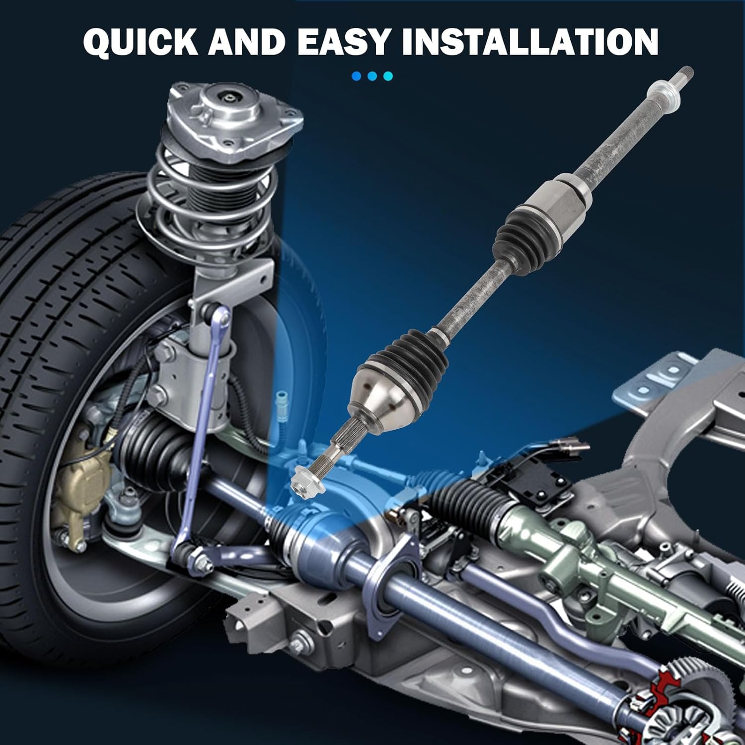 Front Right CV Axle Shaft Assembly Compatible Automatic Transmission 2011-2016 for Hyundai Elantra 1.8L 2013 for Hyundai Elantra Coupe 1.8L 2014-2017 for Hyundai Elantra GT 2.0L CV AXLE OE 66-3769