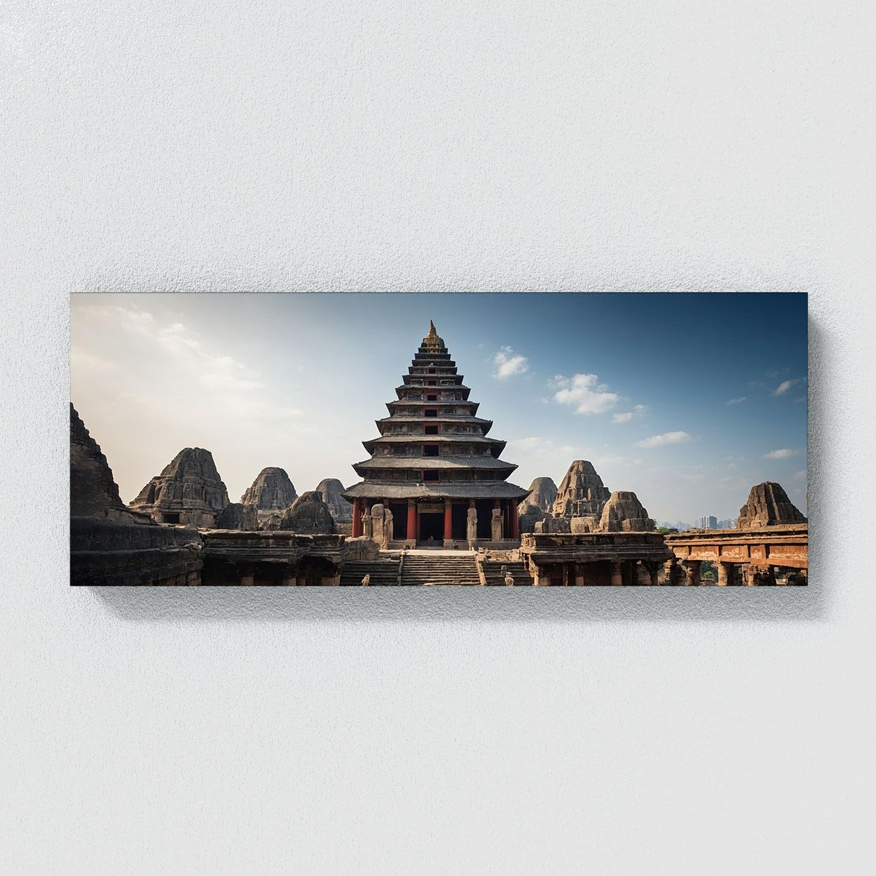 Sense Canvas Toile décorative thaïlandaise intemporelle avec contraste 75 - Décoration de la maison - Grand format - 101,6 x 40,6 cm