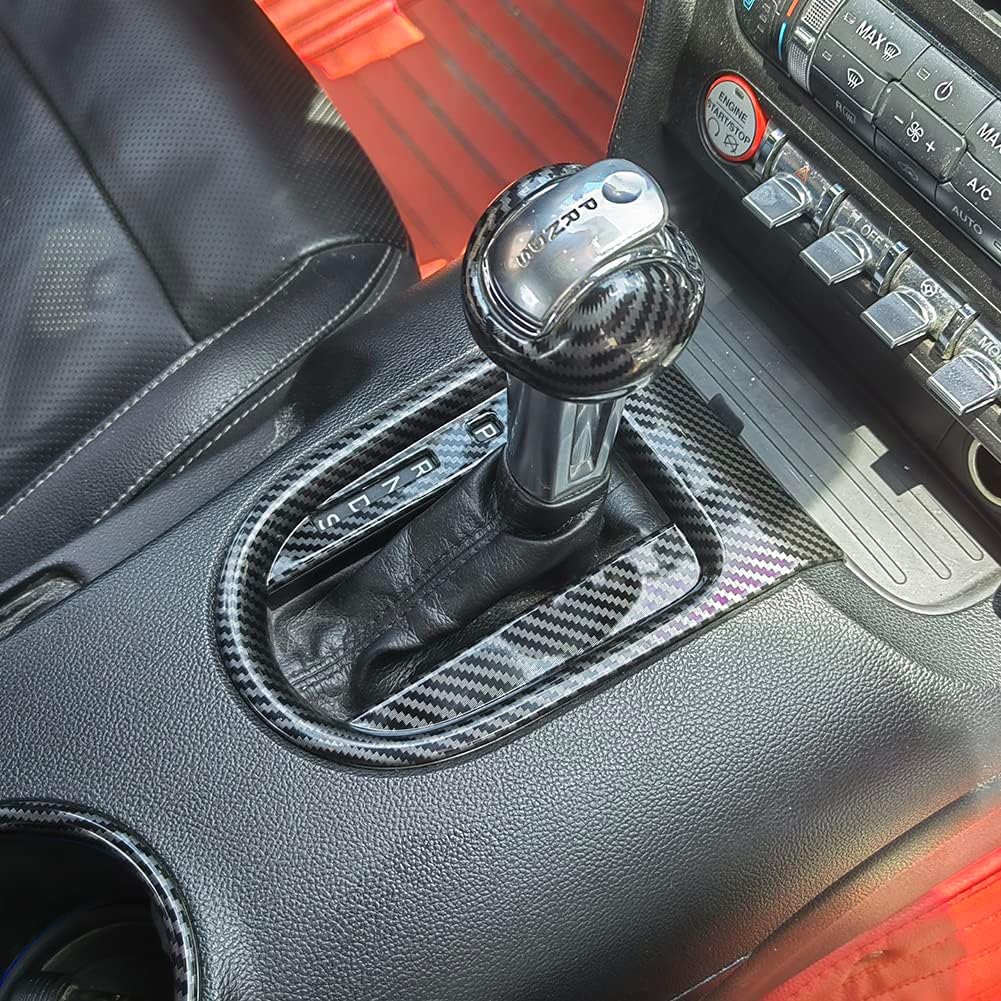 AOKIO Gear Shift Panel Frame Cover Trim Compatible with 2015 2016 2017 2018 2019 2020 2021 2022 2023 Ford Mustang Accessories (Not for Manual Model) image 3