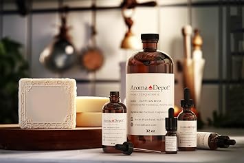 Aroma Depot Egyptian Musk Fragrance Oil 120ml Premium Egyptian Musk Essential Oil with Dropper for Candle Making, Soap Making, Bath Bombs, and More. Undiluted & Alcohol Free Scented Oil. (4 fl oz.)