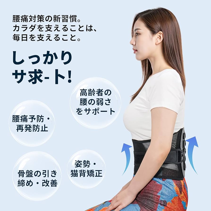 Amazon | XINIDEA 腰痛ベルト 腰痛 コルセット 男性用 女性用 骨盤