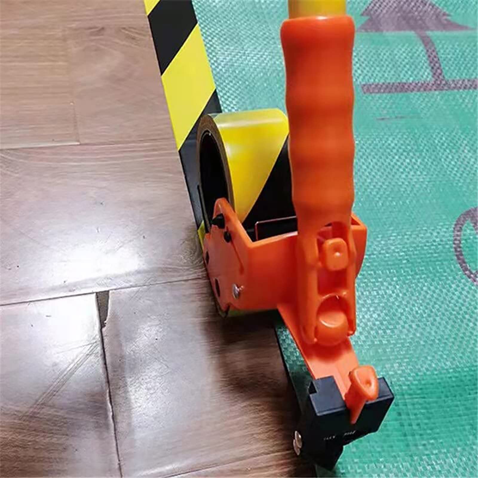 Juego de máquina de adhesivos de enmascarar – Kit dispensador de cinta aplicadora de alta calidad para pintura de pared y suelo – Herramienta de cinta de sellado 2 en 1 con poste – Logra una precisión