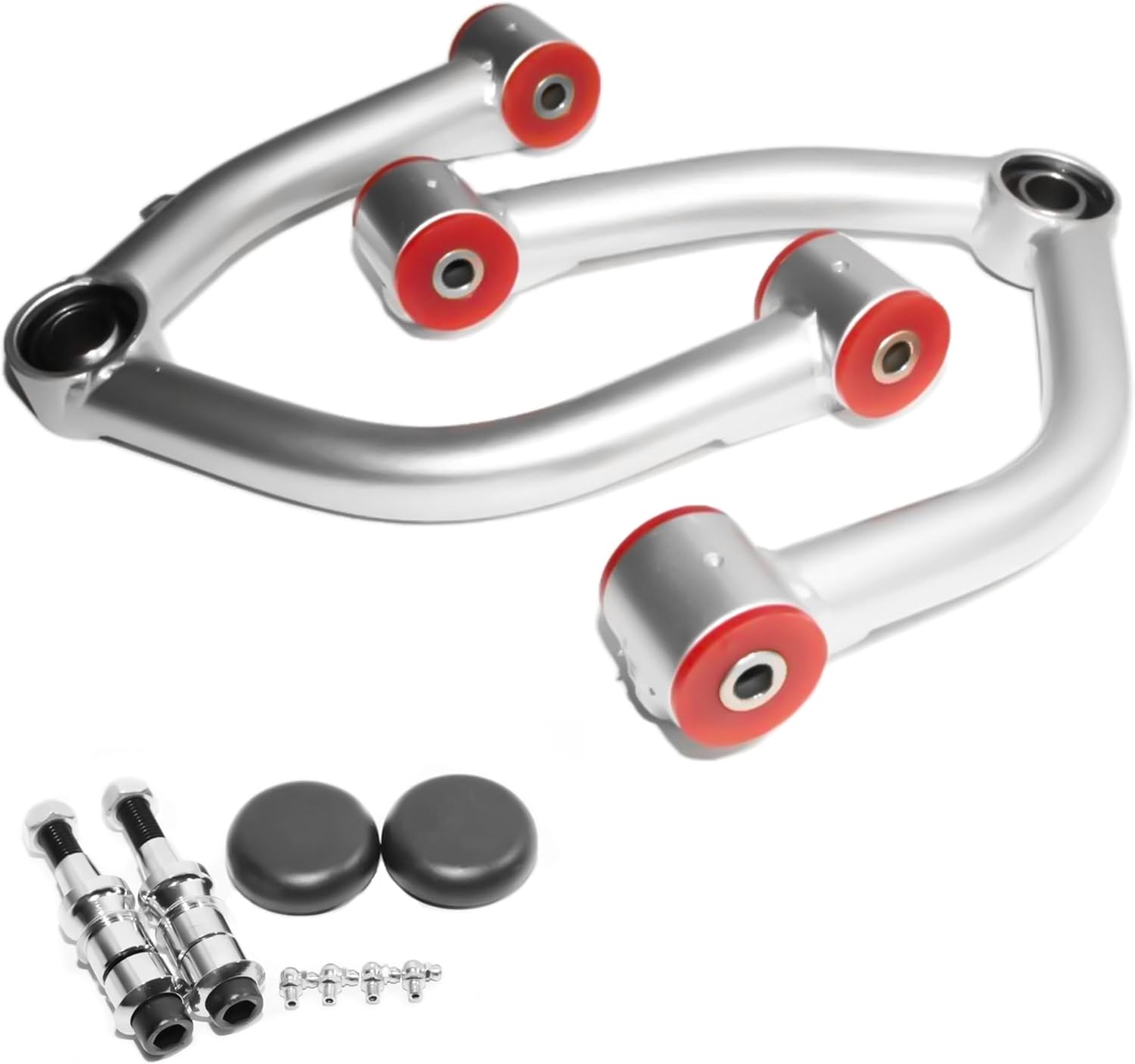 2-4 inch Front Upper Control Arms Compatible with Ford F-150 Raptor，Suspension Kits Tubular Silver Arms Alignment Lift 2 to 4” for 2010-2014 F150 Raptor