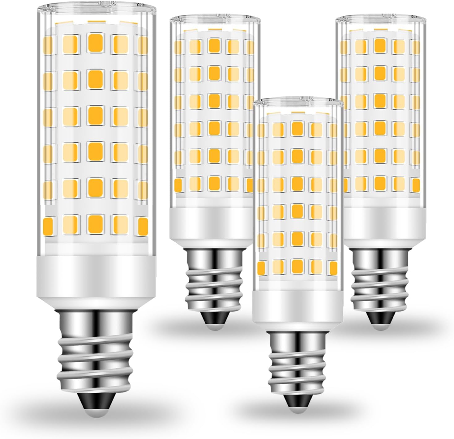 Dimmable E12 Led Bulbs 3000K Warm White 5W, Replace 40W-50W E12 Halogen Equivalent, T6 Base 120V E12 C7 LED Candelabra Bulbs for Ceiling Fan Chandelier Lighting, 5 Pack
