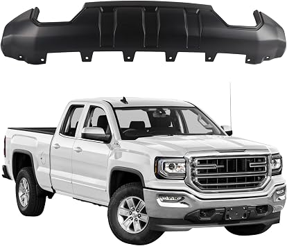 Front Bumper Skid Plate Compatible with GMC Sierra 1500 2016-2019 Valance Panel Lower Cover Bumper ReplaceGM1015123 23243494 2496484990 3375474 23243493Black