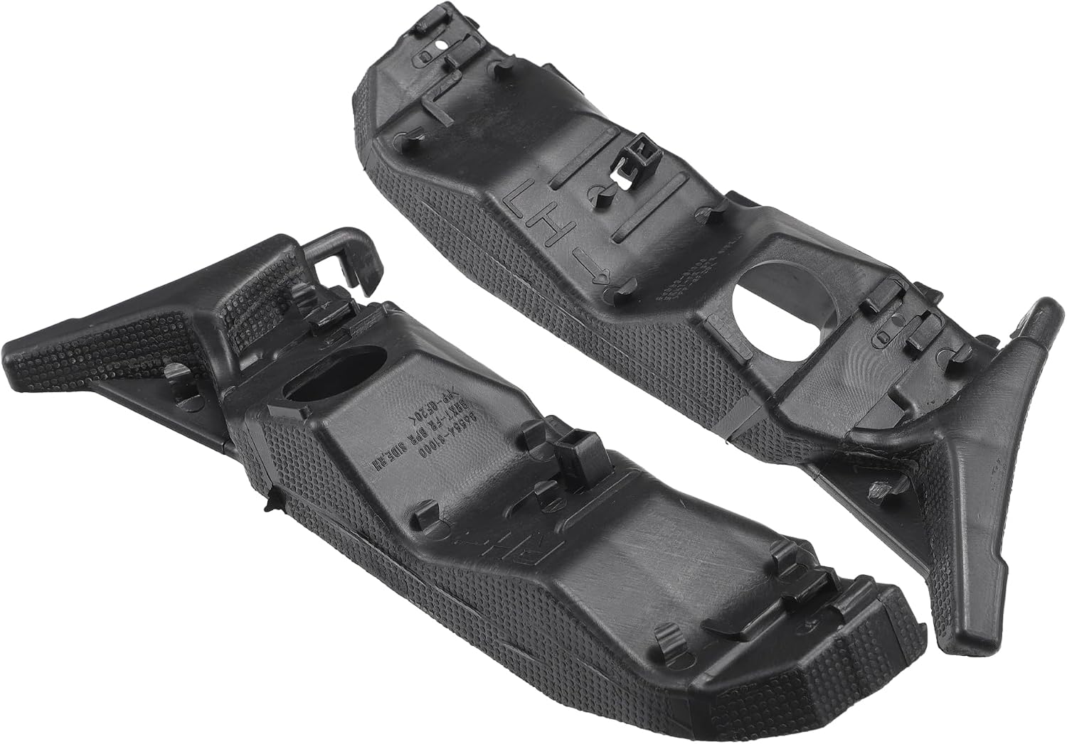 Bumper Support Bracket, Left and Right Side Front Bumper Retainer Bracket Hold Mount No.86551S1000/86552S1000 for Hyundai Santa Fe 2019-2020 ABS Plastic Black, 1 Pair