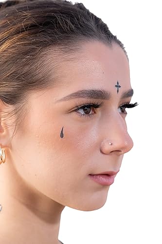 Miniatura 7 de Thug Ink10 tatuajes temporales lágrimas cruz manos rezando etc