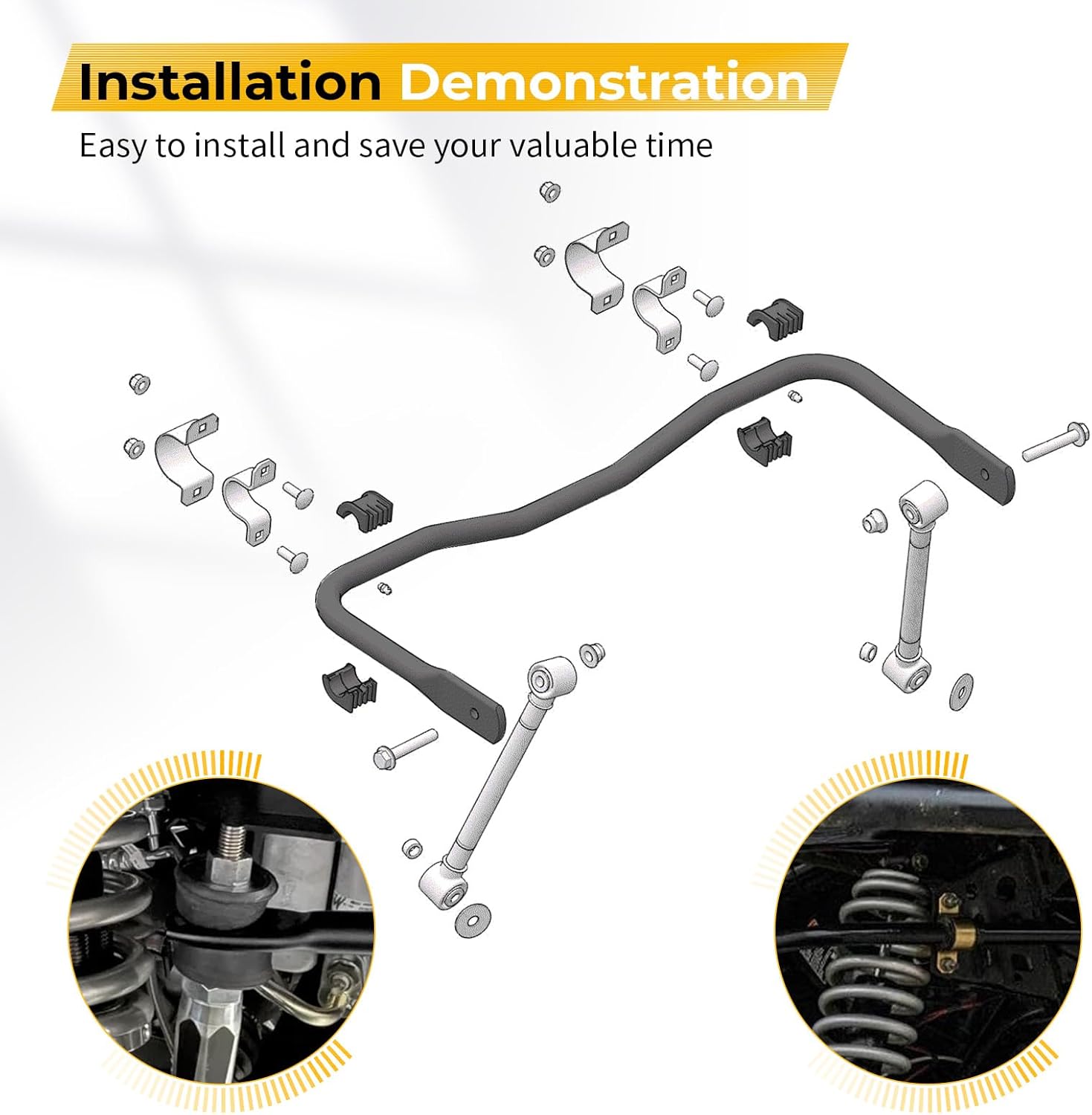 M MATI Front or Rear Suspension Stabilizer Sway Bar for Polaris Ranger 1000 Crew XP 2019-2020 5341033-458