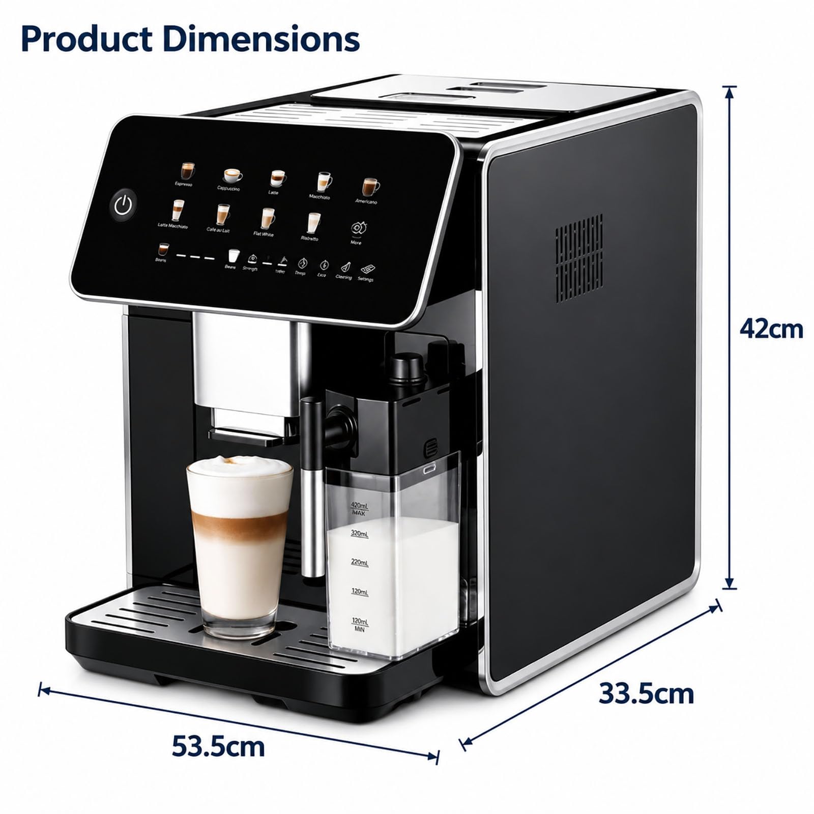 Macchina da caffè automatica a chicco con macinacaffè