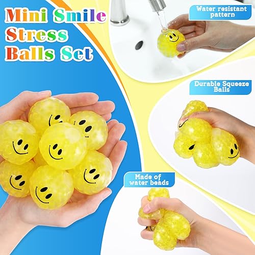 Miniatura 3 de Juego de 24 mini bolas de estrés con cuentas de agua, para aliviar el estrés, a granel para recompensas de aula, recuerdos de fiesta, regalos de