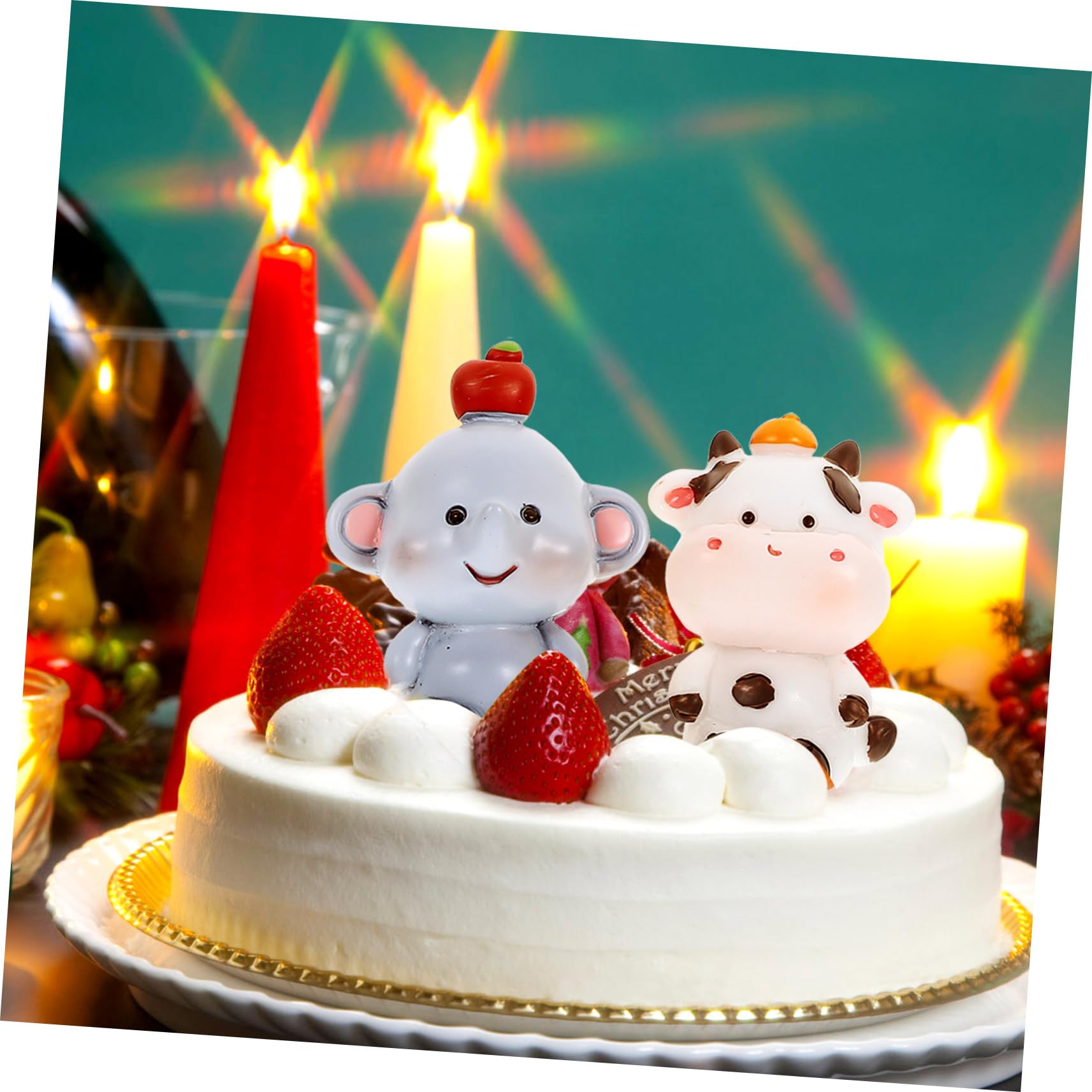 DECHOUS 12stücke Tier-cupcake-topper Robustem Resin Für Kindergeburtstag Und Partys Miniatur-tierfiguren Als Kreative Tortendekoration Für Feierlichkeiten