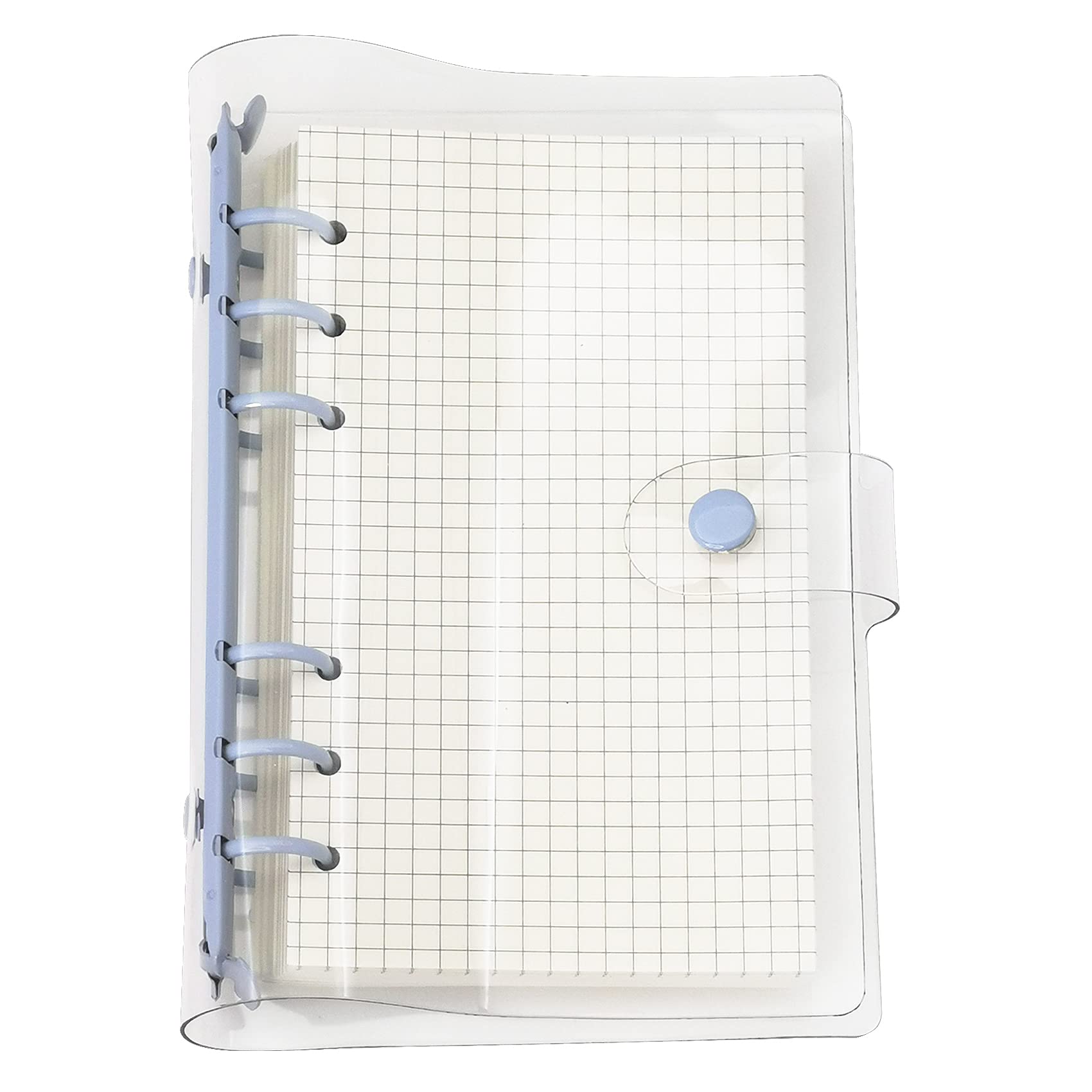 A6 A5 6-Holes Colorful PVC Cover Round Ring View Binder with Snap Button Closure File Folder for Loose Leaf Sheet Protec