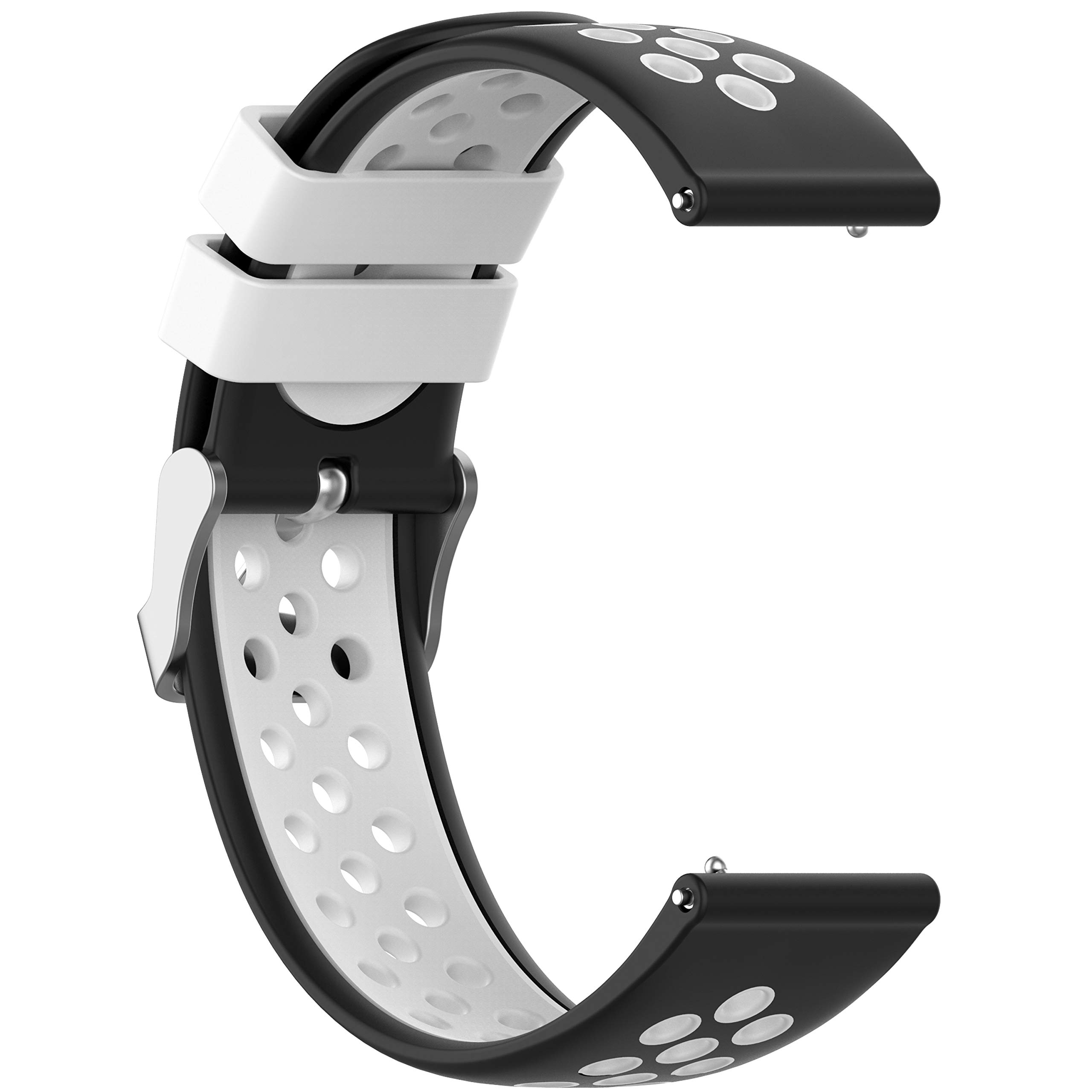 Cinturino di ricambio compatibile con TicWatch Pro X, unisex, in silicone, per smartwatch TicWatch Pro X/TicWatch Pro 3 (nero verde)