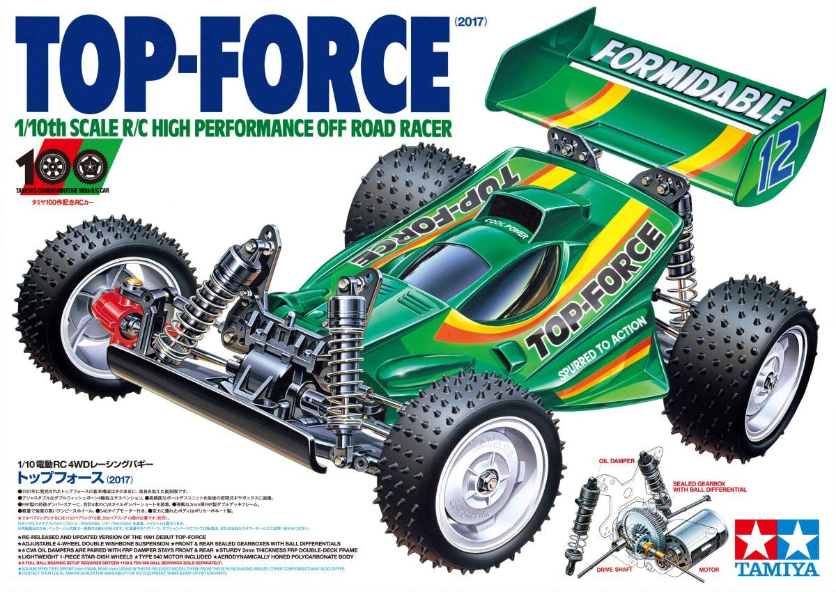 Tamiya 47350 1:10 Top Force 2017, Assembly Kit, Illustrated