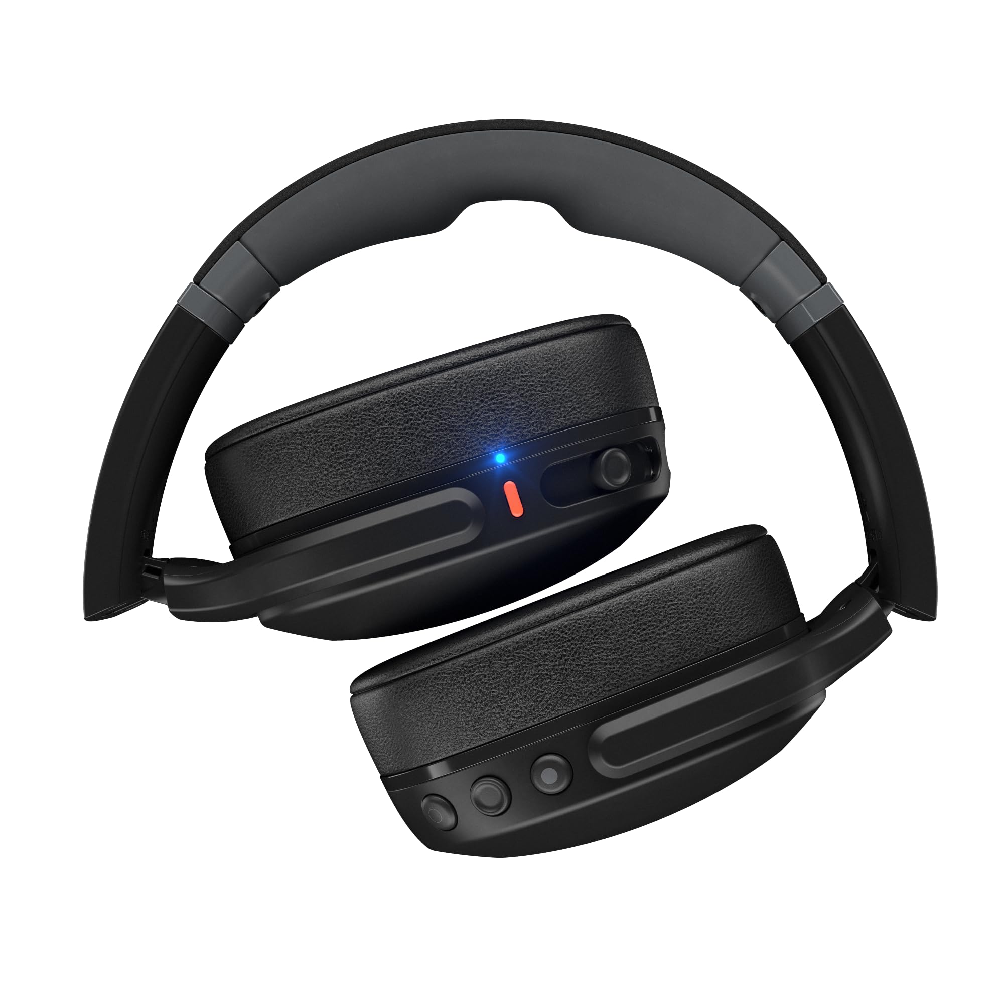 Skullcandy Crusher Evo Wireless Bluetooth Headphones with Multi-Sensory Bass and Charging Cable, Noise Isolating Over-Ear Fit, Up to 40 Hours Battery, Microphone for iPhone Android - True Black