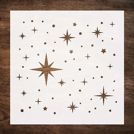 Amazon.com: Twinkle Stars Stencil by StudioR12 | Fun Elegant | Reusable ...