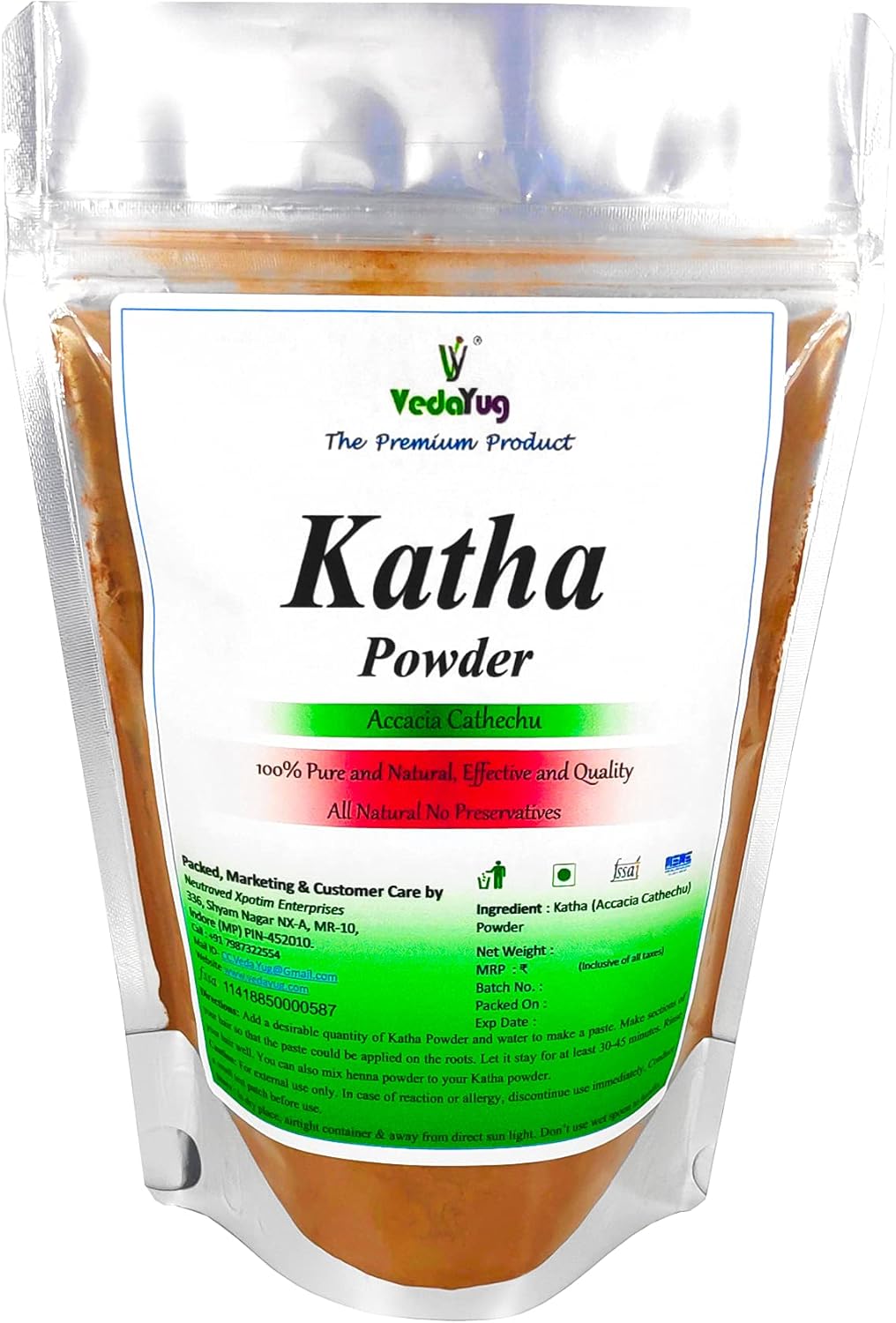 VY VedaYug Katha Powder 100 Pure (100 Gram) Beauty