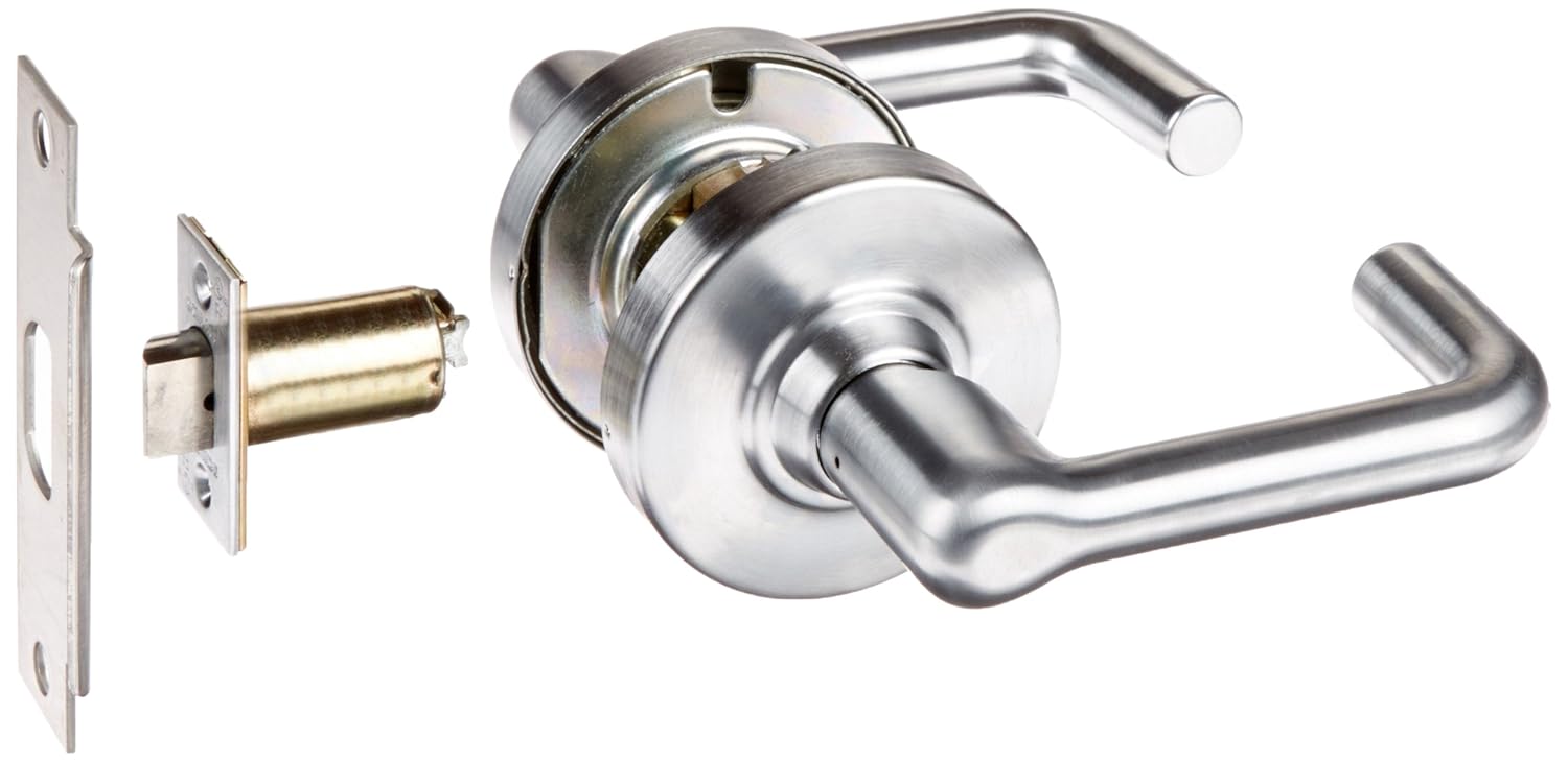 Schlage ND10S TLR 626 Passage Lever Lockset, Satin Chrome Finish.