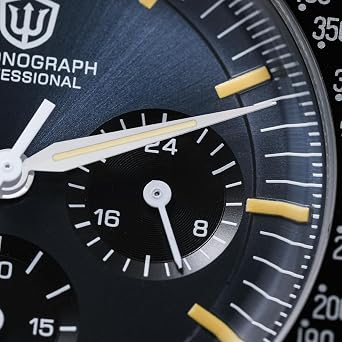 watchdives WD1860 WD1861 WD1863 Men's Chronograph Japanese VK63 Quartz Sports Watch 40mm Bubble Sapphire Glass Wrist Watch 100M Diving Watch with Stainless Steel Strap